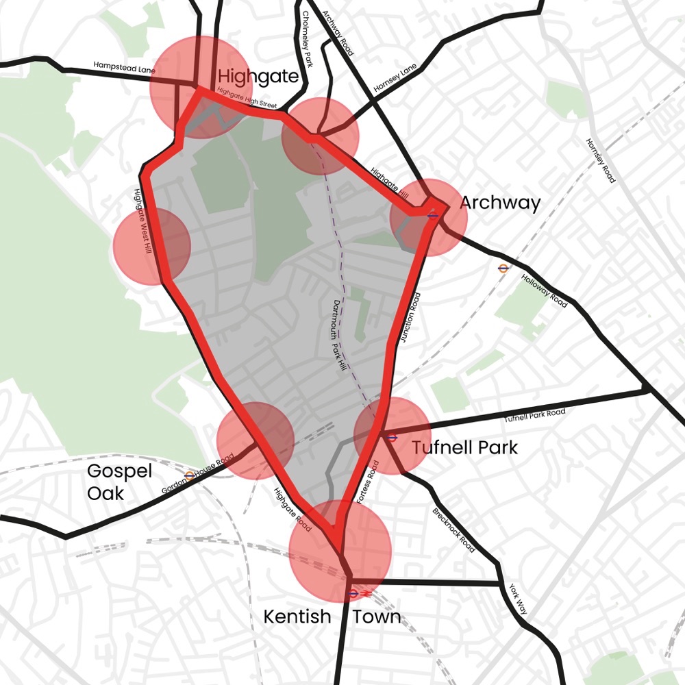 Proposed LTN and surrounding areas impacted (July 2024)