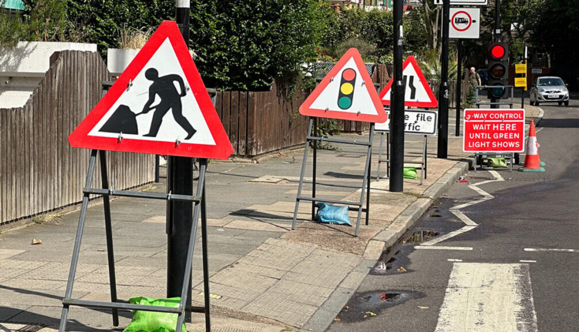 Roadwork signs